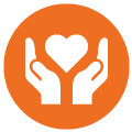 PBI and Charities logo orange